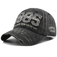 Topi Baseball Distressed Number Patch 1985 untuk Pria Wanita, Katun Dicuci, Retro, Model Dad Hat, Topi Pelindung Matahari Outdoor, Grosir
