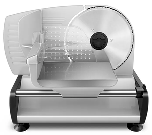 Trancheuse à viande électrique semi-automatique facile à nettoyer, en fonte, réglable, pour usage domestique - Product Image 5