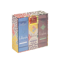 Premium Umweltfreundliche Maßgefertigte Starre Deckel-Basis Matte Parfüm-Verpackungsbox mit Individueller Bedruckung für 3-teiliges Parfüm-Flaschen-Geschenkset