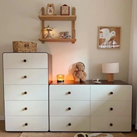 Commode à cinq tiroirs personnalisée en bois pour chambre à coucher, rangement et organisation
