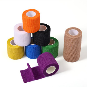 Bande adhésive auto-adhésive SJ, imperméable, médicale, flexible, colorée, non tissée, légère, élastique, bandages adhésifs - Product Image 1