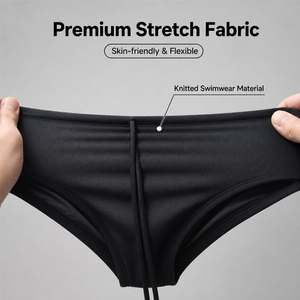 <span class=keywords><strong>Slip</strong></span> <span class=keywords><strong>de</strong></span> <span class=keywords><strong>bain</strong></span> respirant noir mat pour <span class=keywords><strong>homme</strong></span> Honara, fabriqué en usine OEM, avec coussinet <span class=keywords><strong>de</strong></span> protection en silicone <span class=keywords><strong>de</strong></span> qualité alimentaire, extensible dans quatre directions, séchage rapide - Product Image 6