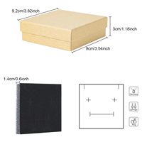 Vente en gros de boîtes d'emballage de bijoux en papier kraft écologique en matériaux recyclés robustes personnalisables Doublure d'éponge portable en relief