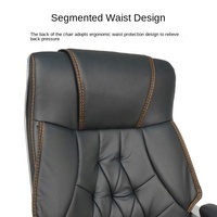 Fauteuil de bureau contemporain à dossier haut en acier inoxydable avec réglage de la hauteur, massage, design ergonomique et roulettes pivotantes