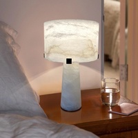 2023 nouveau Design Simple Style blanc marbre lampe de bureau meilleures ventes pierre albâtre lampe de table