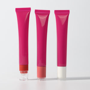 Tubo de bálsamo labial vacío Fabricante Tubo de brillo de labios de 8-30ml con aplicador circular de silicona Contenedor de tubo para apretar bálsamo labial - Product Image 2