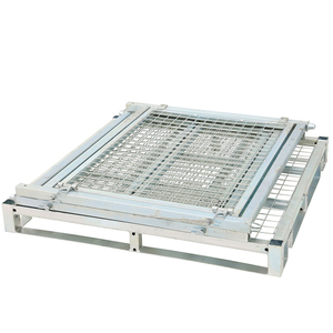 תעשייתי אחסון מזון אחסון תעשייתי stackfable מתכתי מקופל תיבת מזרן מתכת עם מכסה למכירה - Product Image 3