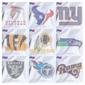 Nuovo all'ingrosso Bling <span class=keywords><strong>Redskins</strong></span> Logo della squadra sportiva indiana trasferimento di strass personalizzato NFL ferro su strass Logo personalizzato - Product Image 6