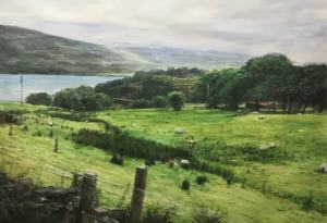 Toile <span class=keywords><strong>de</strong></span> décoration intérieure extensible à la main, décor personnalisé, peinture artistique murale <span class=keywords><strong>de</strong></span> paysage abstrait - Product Image 4