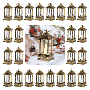 Mini lanterne à vent, lanterne LED, bougies électroniques, décoration de la maison, cadeau, décorations de Noël, ornements rétro - Product Image 5