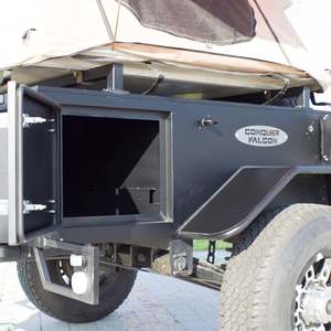 Carros de viaje de aluminio ligeros Remolque móvil <span class=keywords><strong>para</strong></span> acampar al aire libre y aventuras en caravanas - Product Image 4