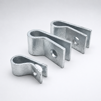 Attache à clipser R Line pour câbles de 6 mm à 12 mm de diamètre, sur mesure, robuste, galvanisée à chaud, conforme ASTM A153, fourniture de matériel de ligne
