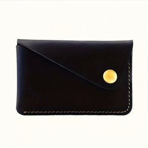 Porte-cartes créatif personnalisé avec logo imprimé, porte-cartes compact rétro, porte-monnaie en cuir de style vintage, portefeuille multifonctionnel - Product Image 3