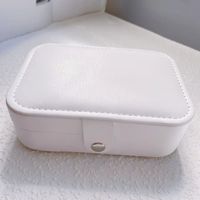Nouvel Arrivage Usine – Boîtes à Bijoux Multifonctionnelles en Cuir PU Faites à la Main, Modernes et Personnalisables, pour Cadeaux, Boucles d'Oreilles, Bagues, Colliers – Blanc Rose – Idéales pour le Voyage