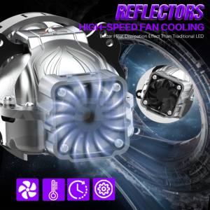 X-7SEVEN 85W Lentille de projecteur Bi-LED haute puissance 3 pouces Phare laser Mise à niveau aprè<span class=keywords><strong>s</strong></span>-vente pour véhicule modifié - Product Image 2