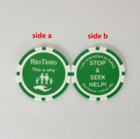 Marqueurs de balles de golf de jetons de poker bon marché d'usine professionnelle avec logo personnalisé