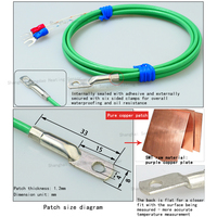 K-type Thermocouple Waterproof Patch Thermocouple Cold Press Nose Probe Temperature Sensor Circular Hole Temperature Measurement