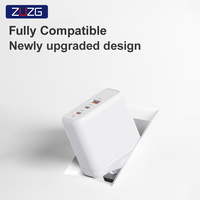 Adaptateur de voyage ZUZG 65W USB Type-C 3 ports QC3.0/PD 3.0 à charge rapide, câble rétractable, chargeur mobile portable pliable