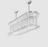 Lampes de salon de style français, lustres rétro pour villa et duplex, lampes en verre artistique américain pour salle à manger principale et chambre à coucher