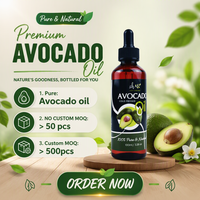 Huile d'avocat personnalisée pour cheveux et peau, 100% pure, naturelle, pressée à froid, huile essentielle hydratante pour cheveux secs, cuir chevelu, visage, corps