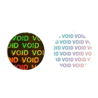 Conception libre hologramme de sécurité 3d personnalisé étiquette hologramme inviolable laser vide ouvert