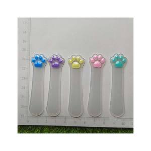 100 Pcs/<span class=keywords><strong>Lot</strong></span> Belle Chat Chien Patte Cuillères Résine Flatback Cabochons Mignon Animal Griffes Imprimer Slime Perles pour Maison De Poupée Accessoires - Product Image 2