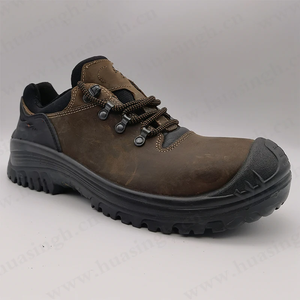 Scarpe Antinfortunistiche HY in Pelle di Qualità per Edilizia, Economiche con Puntale in Acciaio/Inserto per Suola, Stivali di Sicurezza Marroni HSB252 - Product Image 6