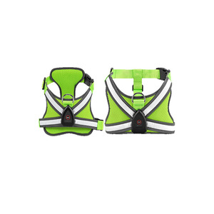 Led Illuminated Pet Harness Vest Style <b>Dog</b> Leash Breathable Night <b>Light</b> Luminous Green Oxford Cloth Chest Strap - Product Image 4