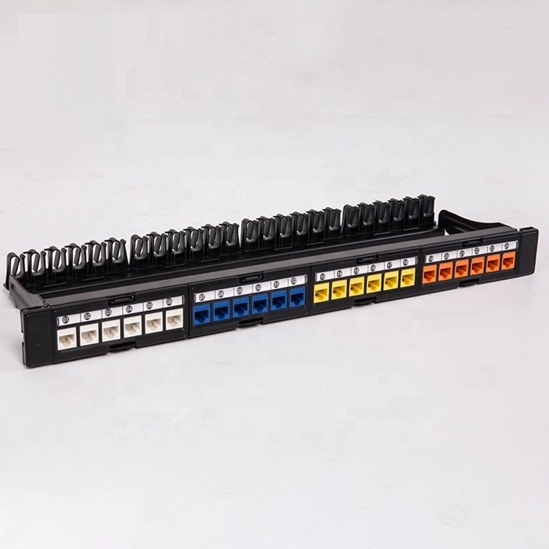 RJ45 Cat6A 24 порта UTP патч-панель с Cat6A Toolless Keystone Jack