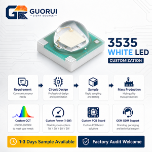 3535 SMD Çip LED 1W 1.5A 170-180LM Kırmızı Veri Sayfası Epistar LED Diyot <span class=keywords><strong>3V</strong></span> ROHS Yüksek Güçlü LED - Product Image 6