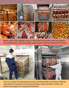 Ahumador de <span class=keywords><strong>Carbón</strong></span> para Asar Patas de <span class=keywords><strong>Pollo</strong></span> y Pata de Pato, Máquina Ahumadora de Carne a Gas - Product Image 6