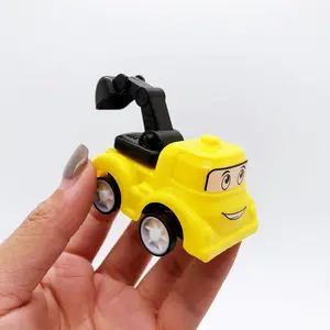 Wholesale Cartoon Plastic Small Mini Engineering Truck Vehicle Model Car Toy Boys Children's Kids Diecast Pull Back Inertia Car