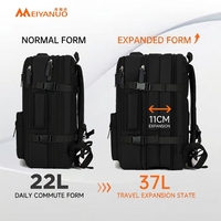 Sac à dos de voyage d'affaires en tissu Oxford grande capacité, multi-compartiments, avec chargement USB intégré pour ordinateur portable