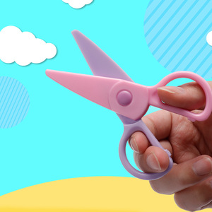 Ciseaux pour enfants, petits, 12.3cm, lame droite, en plastique ABS, pour outils de coupe de papier artisanal pour la maternelle - Product Image 2