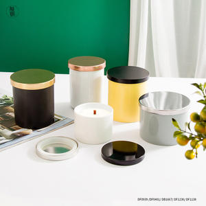 Juego de Frascos de Cerámica para Velas, Cilíndricos con Tapa, Decoración para el Hogar, Vacíos, Hechos a Medida, Opciones de Color Disponibles - Product Image 4