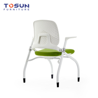Chaise de formation pliable moderne, design ergonomique avec assise et dossier en mousse moulée, gain de place pour la maison, le bureau et la chambre