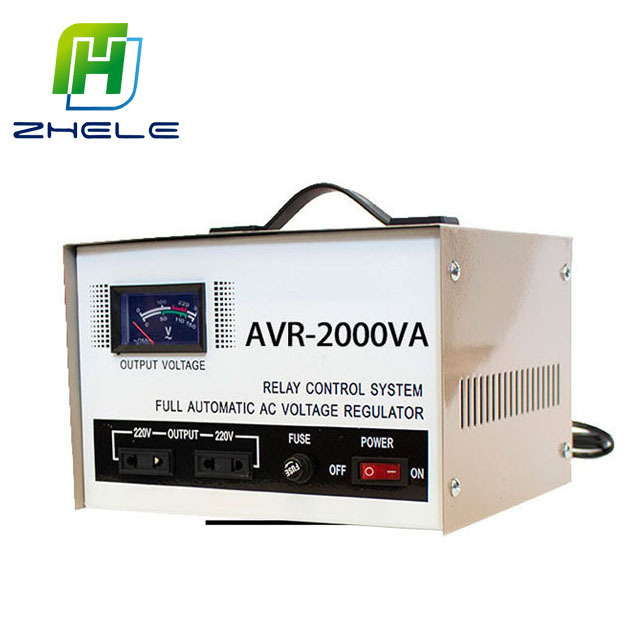 Factory Price AVR High Precision 2000VA Automatic Voltage Stabilizer Single Phase AC 220V Voltage Regulator Home Use