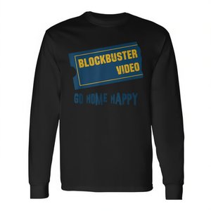 Camiseta de manga larga retro de Blockbuster Video con diseño Go Home Happy - Product Image 2
