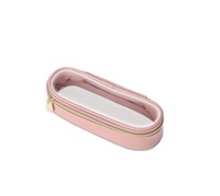 Sac de Mahjong Rose Grande Capacité, Durable, Portable, Transparent en TPU, Étanche avec Fermeture Éclair – Accessoire Familial de Qualité Supérieure
