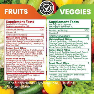 Atacado OEM Private Label Vitaminas e Minerais Suplemento Extrato Herbal Fabricantes Vegan Frutas e Vegetais Cápsulas - Product Image 2