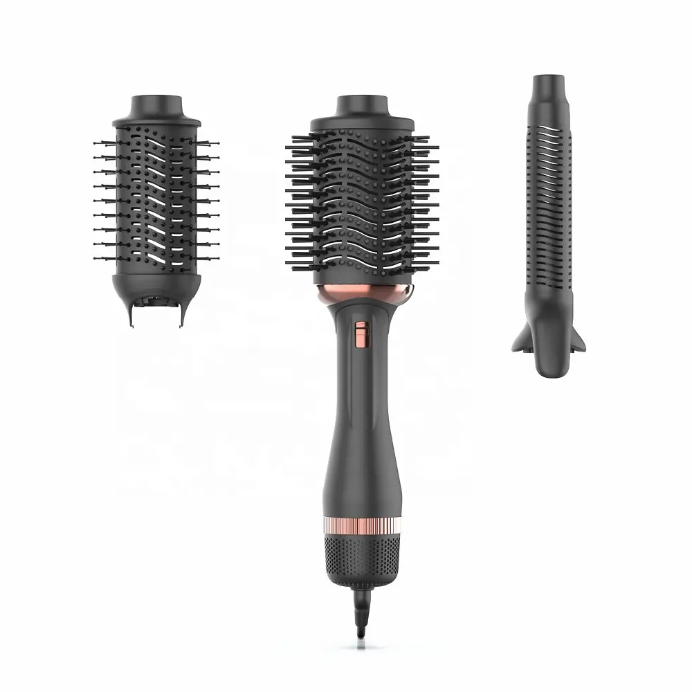 High quality hair styling tools private label 1200w blow dry brush set 3 in 1 hair dryer and volumizer hot air brush