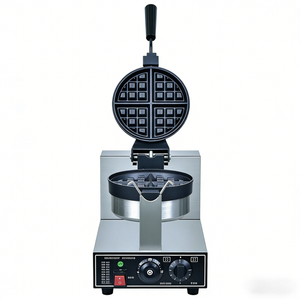 Gaufrier commercial multifonction robuste avec plaques interchangeables personnalisables, rotation numérique, puissance 1300W, minuterie d'arrêt automatique - Product Image 4