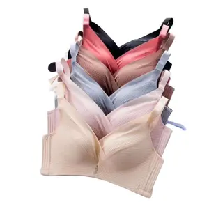 2025 nuovi prodotti senza cuciture Sexy biancheria intima da donna senza anello in acciaio reggiseno piccoli spessori che raccolgono reggiseno regolabile - Product Image 1