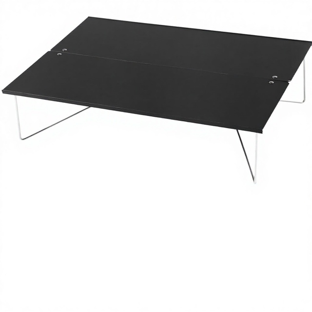IRONDONKEY Outdoor Aluminum Plate Table Modern Folding Adjustable Height Small Table Camping