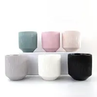 Commercio all'ingrosso 6.7 oz 15 oz Bianco Rosa Nero Blu Opaco Vuoto di Ceramica Candela Vaso Per La Candela Che Fa