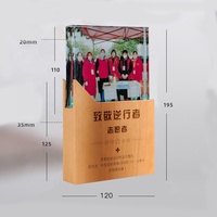 Plaque en verre reine, artisanat en cristal personnalisé, Design Unique, Sublimation, Base en bois, récompense d'affaires en cristal