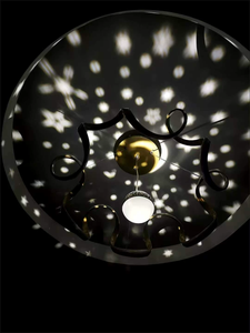 Lámpara Colgante LED JACKSUN de Aluminio Irregular 50W Regulable en Oro con Proyección de Cielo Estrellado para Restaurante y Hotel - Product Image 5