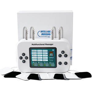 Pemijat TENS 4 Output, alat pijat stimulasi otot, instrumen fisioterapi frekuensi tinggi dan rendah akupunktur Nadi 15 mode - Product Image 1