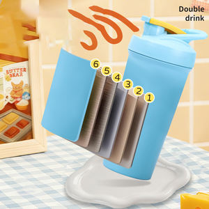 Bouteille d'eau shaker en acier inoxydable, sport, gym, portable, double paroi, isolée sous vide, sans BPA, protéines de lactosérum, retour à l'école - Product Image 5