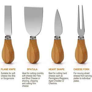 Mini plataforma de carga con cuchillo, tabla de bambú para queso, regalo - Product Image 5